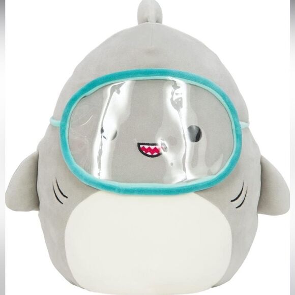 Squishmallows 7.5" Gordon The Shark with Facemask NEW without tags - Picture 1 of 8